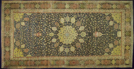 アルダビールカーペットの画像。著作権は、ロンドンのヴィクトリア＆アルバート博物館にあります。